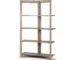 Goldoma 72-Inch Solid Wood and Wood Four-Tier Bookcase - Industrial Design for Home Office