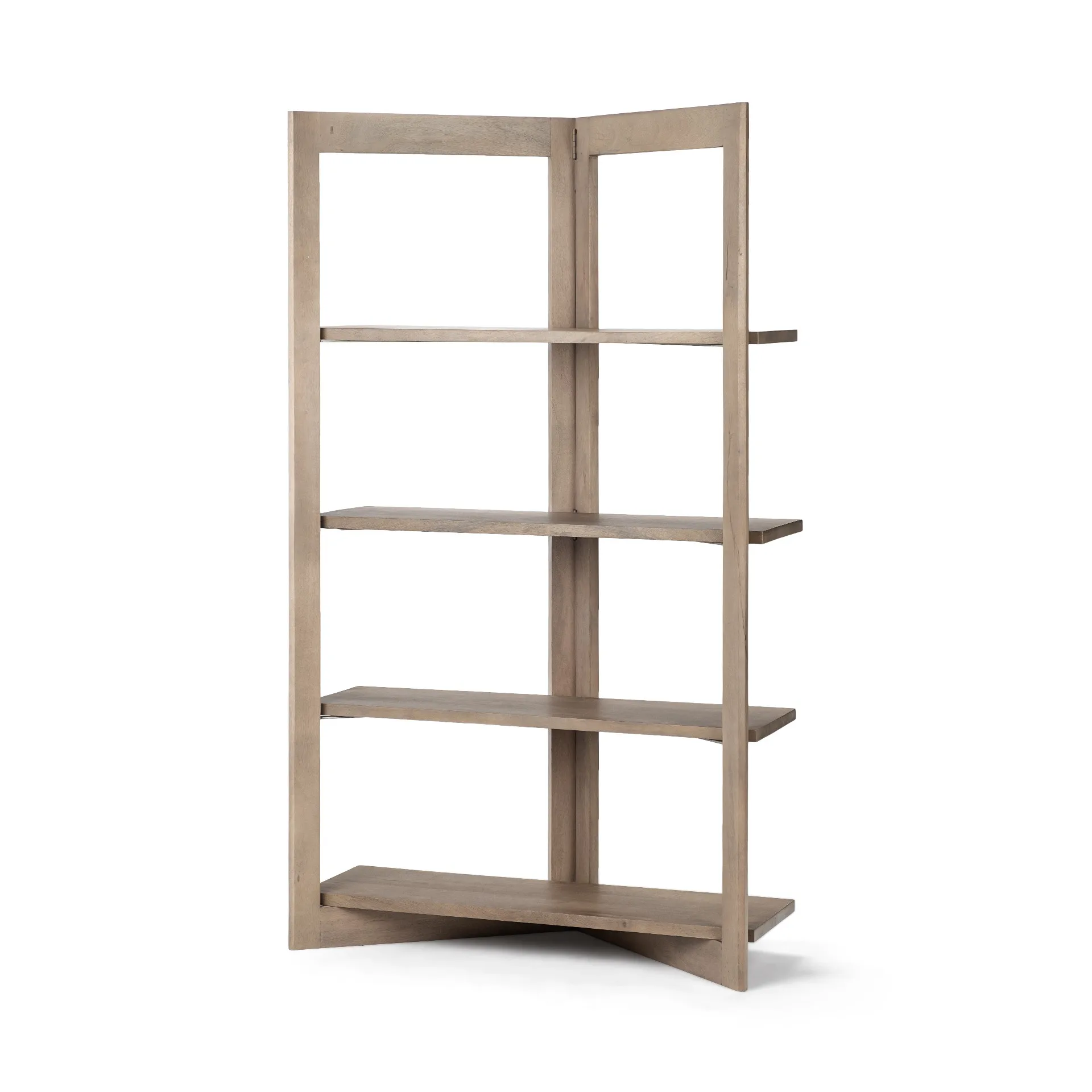 H2004ac07feb849b8a0a6165ced901adfy.webp Goldoma 72-inch solid wood bookcase with four shelves in industrial design, warm brown finish for home office