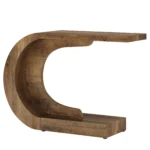 43.3 inch mid-century console table in natural MDF wood finish for entryway and living room decor
