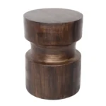 16" Brown Solid Wood Round End Table HMS Living Room Furniture - Image 4