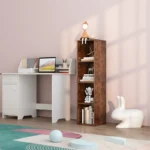Goldoma Four-Tier Wooden Bookcase for Living Room - 30x30x120 cm – top view