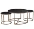 Goldoma 32" Round Coffee Table – Champagne & Charcoal