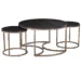 Goldoma 32" Round Coffee Table – Champagne & Charcoal