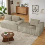 Goldoma L-Shaped Sectional Sofa Set – Modular Sleeper with Deep Seat, No Assembly Required, Upholstered & Washable – top