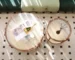 Goldoma Modern Farmhouse Nesting Coffee Table Set with Ribbed Glass Tops and Copper Accents