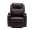Goldoma 33" Brown Faux Leather Power Heated Massage Lift Assist Recliner