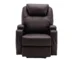 Goldoma 33" Brown Faux Leather Power Heated Massage Lift Assist Recliner