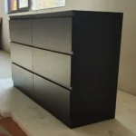 Goldoma 6-drawer dresser chest with pop-out drawers in modern wood finish, perfect for bedroom storage