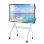 Goldoma mobile floor TV stand for 55-65 inch interactive whiteboard with steel frame and casters