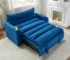 GOLDOMA 47-Inch 3-in-1 Convertible Velvet Sofa Bed with Tufted Back