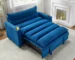 GOLDOMA 47-Inch 3-in-1 Convertible Velvet Sofa Bed with Tufted Back