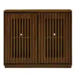Goldoma Mid-Century Modern Solid Wood Fluted Sideboard with Outlet Holes – close-up detail