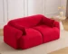 Goldoma Thalia Corduroy Loveseat Sofa – 2-Seater with High-Saturation Design
