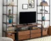 Goldoma Solid Wood TV Cabinet with Storage – Mid-Century Modern Media Console