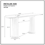 Goldoma modern console table with Roman legs in a living room entryway
