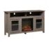 Goldoma 58-Inch Tall TV Stand with Electric Fireplace, Fits TVs up to 65", Driftwood Finish