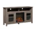 Goldoma 58-Inch Tall TV Stand with Electric Fireplace, Fits TVs up to 65", Driftwood Finish
