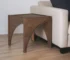 Goldoma 24-Inch Brown Wood Modern Arched Square End Table