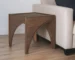 Goldoma 24-Inch Brown Wood Modern Arched Square End Table