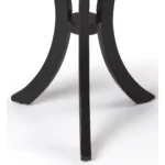 Goldoma 26 inch distressed black end table in a living room setting
