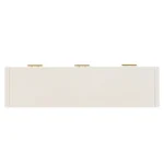 Goldoma modern solid wood console table with 3 drawers and shelves in entryway