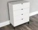 Goldoma 30" Minimalist Four Drawer Dresser – Natural White
