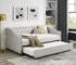 Goldoma Double Roller Tufted Upholstered Sleeper Sofa Bed - Beige