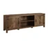 Goldoma Rustic Oak TV Stand with Double Barn Doors for TVs up to 80"