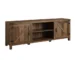 Goldoma Rustic Oak TV Stand with Double Barn Doors for TVs up to 80"