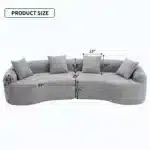 Goldoma Modular Vacuum-Compressed Sofa - 4-Seat Sectional in Grey – styled in a modern Sofas setting