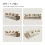 Goldoma modern modular memory foam sectional sofa in a living room setting