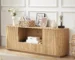 Goldoma 64-Inch Wavy TV Stand with Adjustable Shelves and Storage