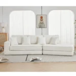Folding Convertible Out Sleeper Sofa Bed 2-in-1 Combination Convertible Sofa 3 Seat Upholstered Fold Out Floor Gaming Sofa Bed - Image 4