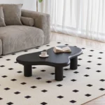 Goldoma Minimalist Cloud Coffee Table in Nordic white for living room - modern cloud coffee table