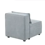 Goldoma grayish blue modular sectional sofa 3-seater L-shaped chenille fabric