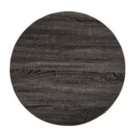 Goldoma 32 inch round coffee table in champagne and charcoal finish with metal frame and wood top
