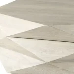 48 inch natural solid wood hexagon lift top coffee table with hidden storage in a modern living room
