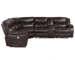 Dark Brown Convertible Square Power Reclining Sectional Sofa Set