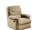 Goldoma 35" Beige Microfiber Recliner with Ergonomic Support