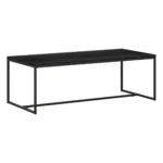 Goldoma 47-Inch Black Coffee Table - Rectangular Metal Frame for Living Room – styled in a modern TV Stands setting