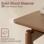 Goldoma Walnut Wood Thin Console Table – slim space-saving entryway table in walnut finish