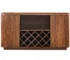 Goldoma Modern Wavy Curve Sideboard with Wine Rack and Adjustable Shelves