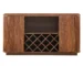 Goldoma Modern Wavy Curve Sideboard with Wine Rack and Adjustable Shelves