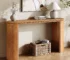 Goldoma Luxury Vintage Console Table with Beaded Trim and Reversible Curved Legs