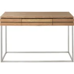 Goldoma 47-inch antique console table with drawer and mirror in brown and silver finish for entryway or living room