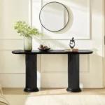 Goldoma modern console table with Roman legs in a living room entryway