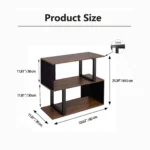 YQ FOREVER MDF Book Shelf Wooden Storage Book Holders Racks Shelf - Image 5