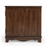 Goldoma rustic end table with drawer and magazine rack in cherry brown distressed finish