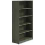 Goldoma Seville barrister bookcase in walnut finish with 5 adjustable shelves, 36 inches wide