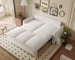 Goldoma 2-Seater Velvet Convertible Sleeper Sofa with Pillow & Blanket Set